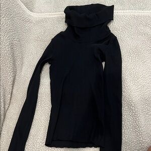 Zara Black Knit Top with Label Detail